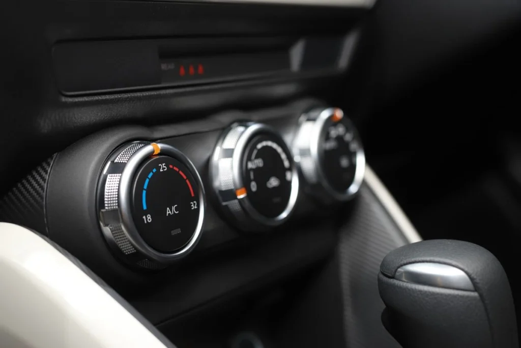 Automotive air conditioning repair: car AC temperature control dials